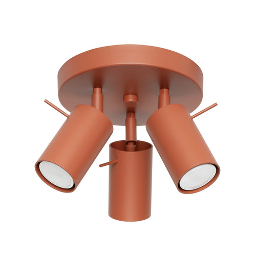 Sollux Lighting Plafondlamp RING 3P rood ochra - 19,5x19,5x18,5cm
