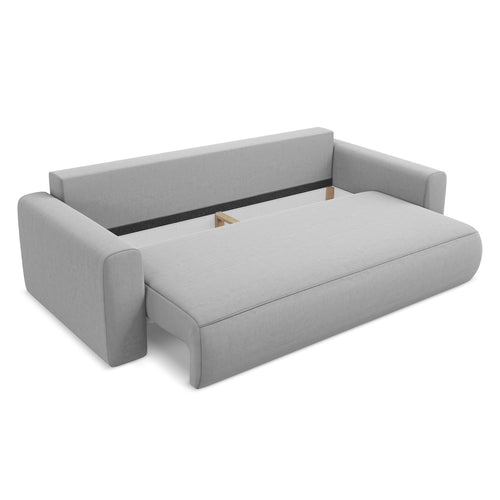 LaMiaSofa 3-zits slaapbank Perugia - velours - grijs - 238x105x82