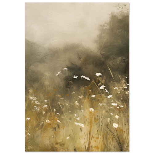 Artfulprints Poster met Lijst Abstract - Floral essence   - 50x70 cm - Groen