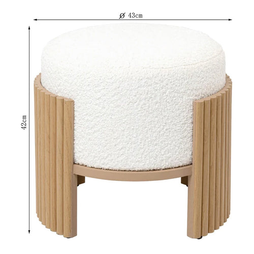 Kare Design Kruk Samu Ø43cm natuur