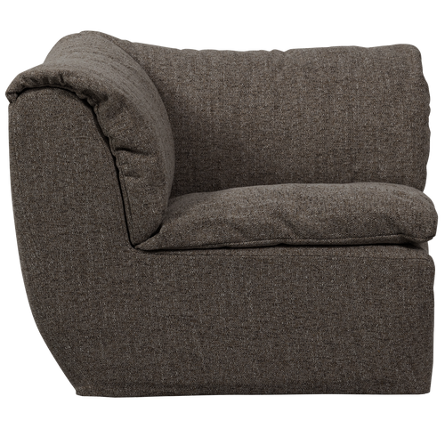 WOOOD hoekelement Baggy - Geweven Stof - Warmgrijs Melange - 81x96x96 - vtwonen shop