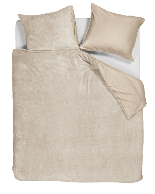 Ambiante Plush Teddy dekbedovertrek - Lit Jumeaux - 240x200/220 - Zand - vtwonen shop