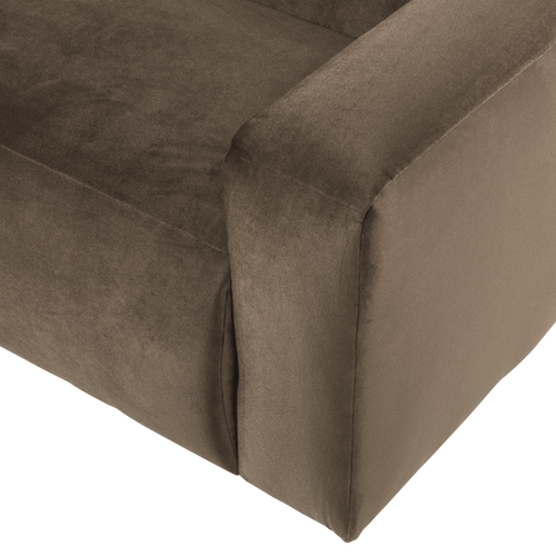 WOOOD 2-zits bank arm rechts Mojo Base - Velvet - Taupe - 74x185x97