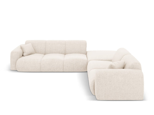 Cosmopolitan Design rechter hoekbank Nolio 4-zits, chenille, lichtbeige - 250x315x72cm