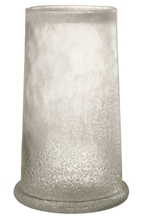 J-Line windlicht suiker - glas - wit - extra large