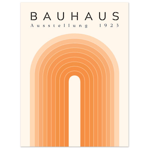 Artfulprints Poster Bauhaus - Orange rainbow   - 30x40 cm - Oranje