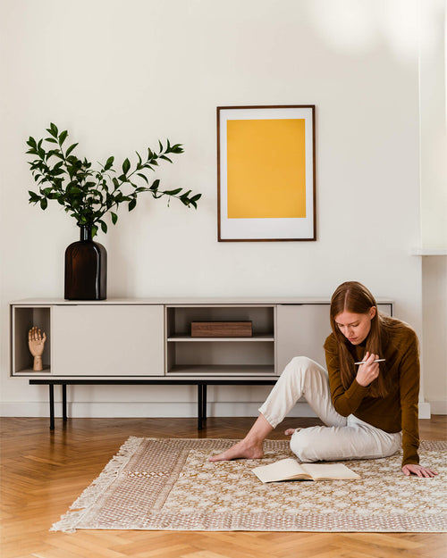 noo.ma Mod TV-stand 189 cm - Deep Beet Burgundy, board, veel opbergruimte