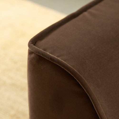 Tikamoon Modulaire loungestoel in bruine stof - Bruin