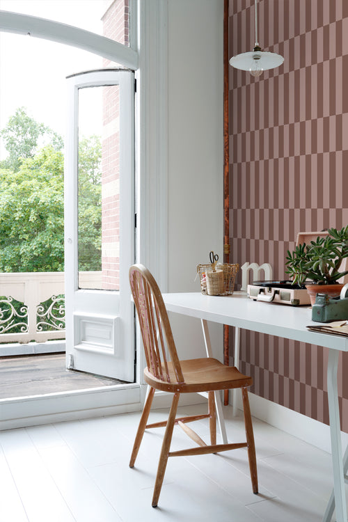 ESTAhome behang strepen bruin - 53 cm x 10.05 m - 131215 - vtwonen shop