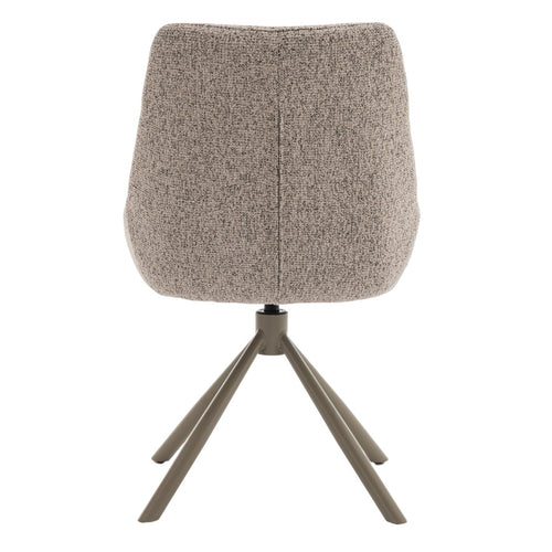 DÉJA Living Eetkamerstoel Malou - Taupe/Taupe - Draaibaar - Set van 2 - vtwonen shop
