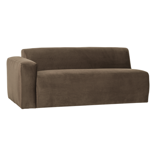WOOOD 2-zits bank arm links Mojo Base - Velvet - Taupe - 74x185x97