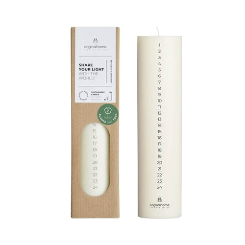 Originalhome adventskaars - 25 cm - wit