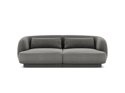 Cosmopolitan Design Bank Tulum 2-zits, flueel, lichtgrijs - 90x180x70cm