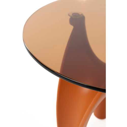 Bold Monkey Hactua Bijzettafel Rond 40 cm Glas - Oranje - vtwonen shop