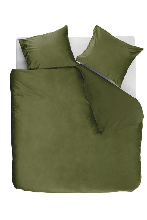 Ambiante Dekbedovertrek Velvety - 200 x 200/220 cm - Groen