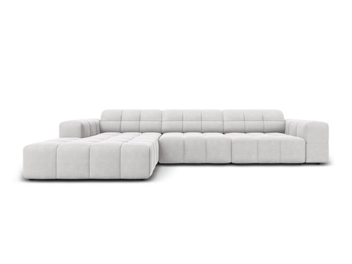 Cosmopolitan Design linker hoekbank Chicago 4-zits, flueel geld - 167x294x78cm