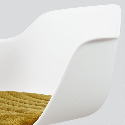 Nolon Nino-Liz barkruk wit met mosgroen zitkussen - zwart onderstel - 75 cm