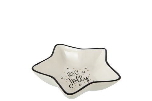 J-Line schaal Ster Dolomiet - keramiek - wit - small - vtwonen shop