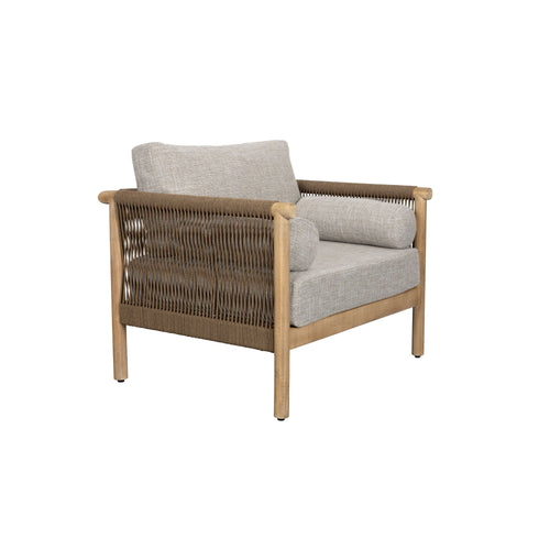 Dutchbone Oasis Tuinset Bank, Salontafel + 2x Fauteuil/ Loungestoel - Beige