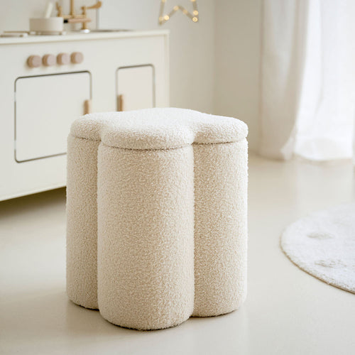 Petite Amélie Opbergpoef Fleur - Beige - vtwonen shop