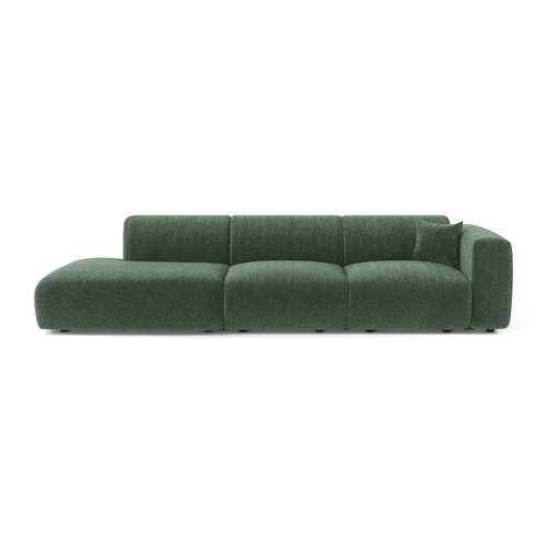 Sia Home - Rechte bank MYRA - Fluweel met patroon - Smaragdgroen - 310cm - vtwonen shop
