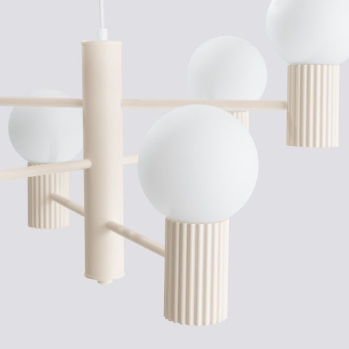 Sollux Lighting Kroonluchter HALO 6 beige - 64x64x230cm
