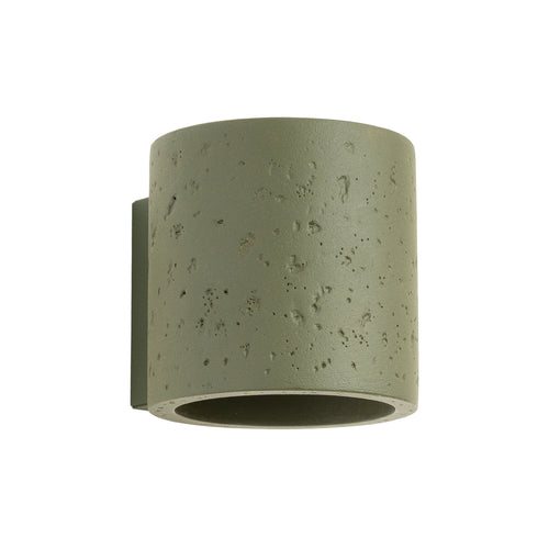 Sollux Lighting Wandlamp ORBIS beton olijfgroen - 10x12x10cm