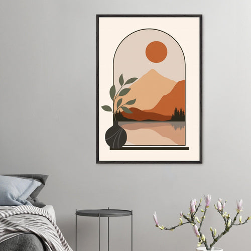 Artfulprints Poster Boho – Arched landscape   - 50x70 cm - Meerkleurig
