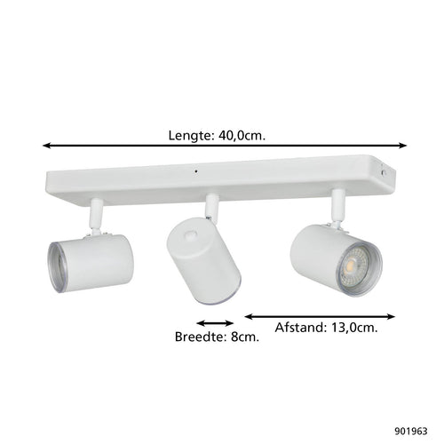 EGLO spot Consuma 1 - gu10 - 40 cm - wit - vtwonen shop
