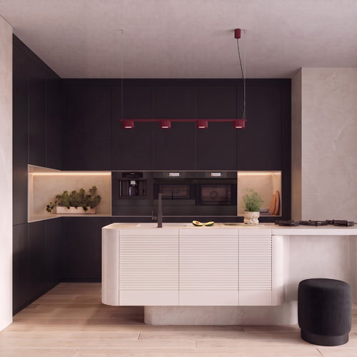 Sollux Lighting Kroonluchter RIFF 4 bordeaux Gx53 - 122x10x208cm