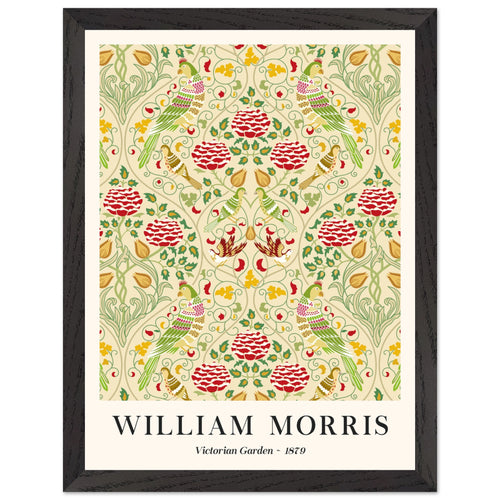Artfulprints Poster met Lijst William Morris - Victorian garden 1879   - 30x40 cm - Groen