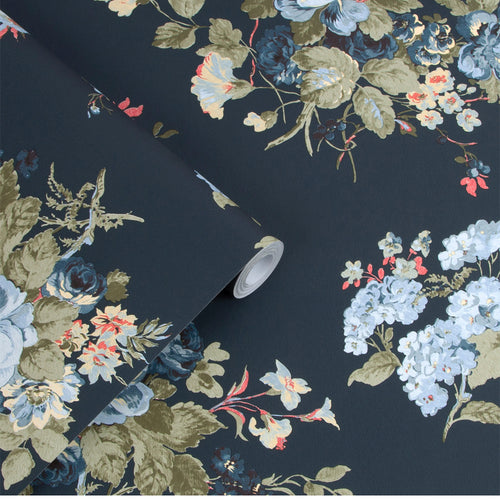 Laura Ashley Vliesbehang - Rosemore Midnight Seaspray - 10mx52cm - vtwonen shop