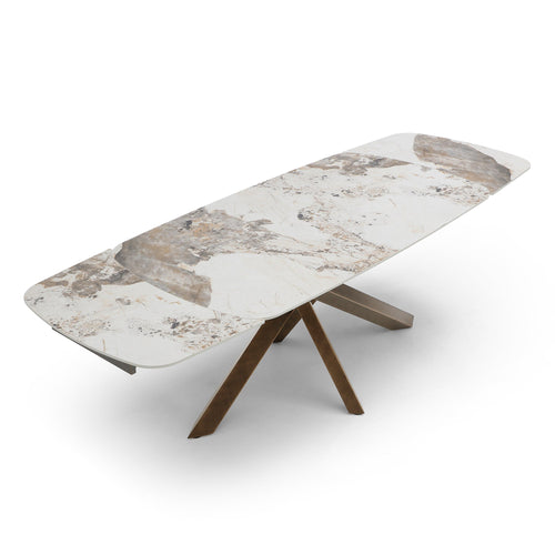 Premium Interiors - Uitschuifbare eettafel CAST - pandora-keramiek pandora 240cm