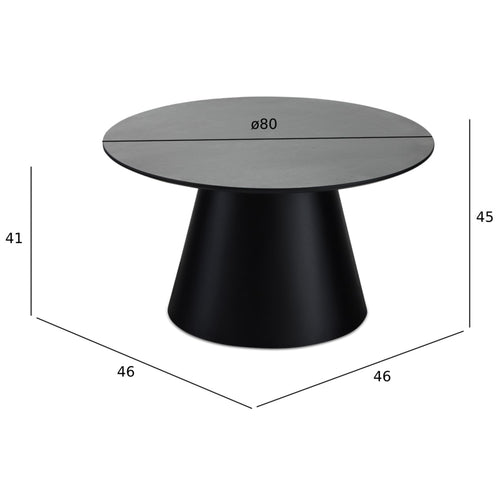 Furnhouse ronde salontafel Tango - Donkergrijs - Ø 80 cm
