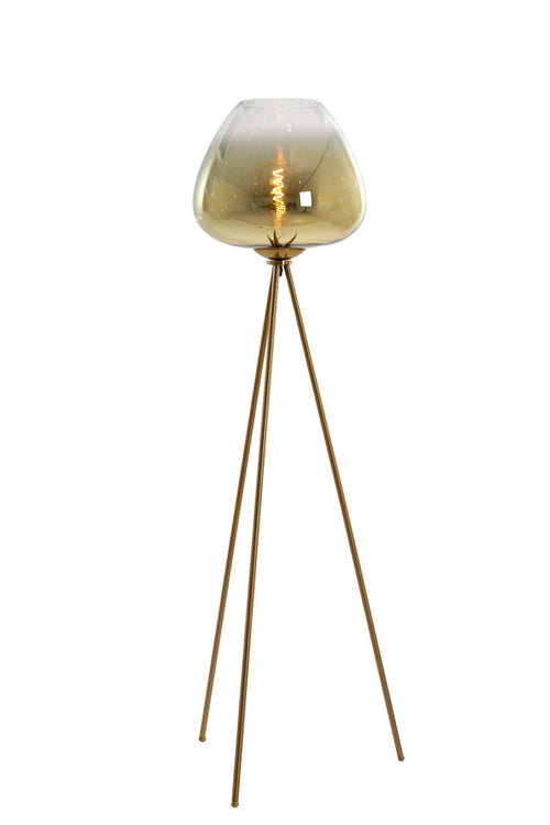 Light & Living vloerlamp  - goud - 42x42x146 cm