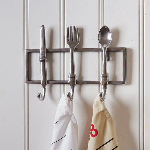 Rivièra Maison Kitchen Cutlery Hook - Aluminium - Zilver - vtwonen shop