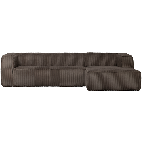 WOOOD hoekbank rechts Bean - Grove Ribstof - Mud - 73x305x96 - vtwonen shop