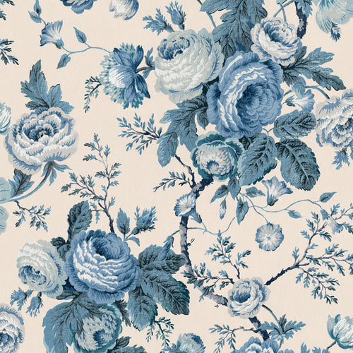 Laura Ashley Vliesbehang - Uffington Roses Dark Seaspray