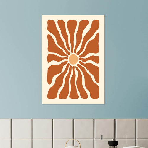 Artfulprints  Boho - Ibiza sun   poster A4 21x29.7 cm