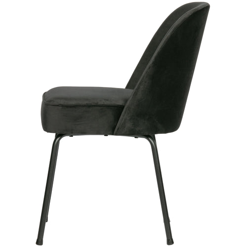 WOOOD eetkamerstoelen Vogue - Fluweel Zwart - Set van 6