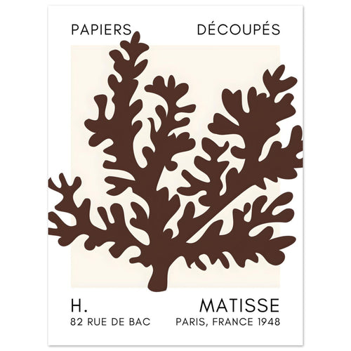 Artfulprints  Matisse – Aqua bloom brown   poster 30x40 cm - vtwonen shop