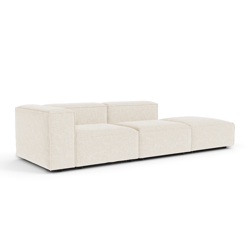 Sia Home - Modulaire bank CUBI - Chenille fluweel - Crème - 301cm