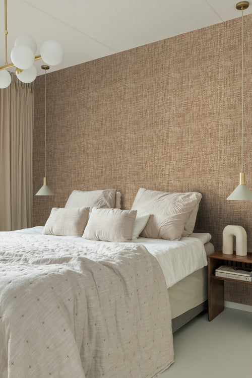 Origin Wallcoverings behang geweven linnenstructuur beige bruin - 50 x 900 cm - 348049 - vtwonen shop
