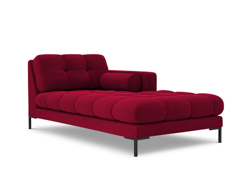 Cosmopolitan Design rechter chaise longue Bali flueel, rood - 185x102x75cm