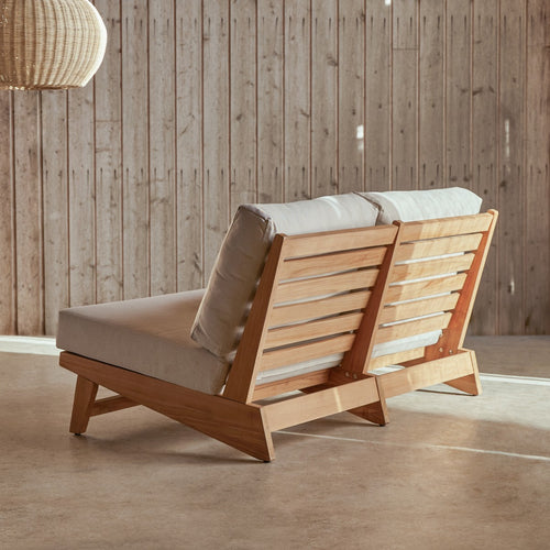 Tikamoon 2-zitstuinbankje van massief teakhout - Wit - vtwonen shop