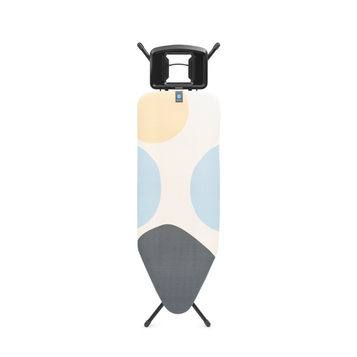 Brabantia Strijkplank C, 124x45 cm, solide strijkerhouder - Spring Bubbles
