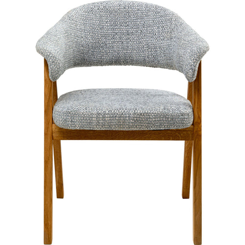 Kare Design Stoel met armleuningen Jonte blauw
