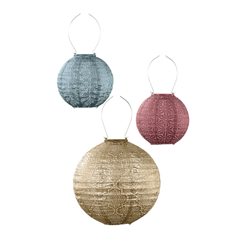 Lumiz solar lampion - rond set - 3 stuks - vtwonen shop