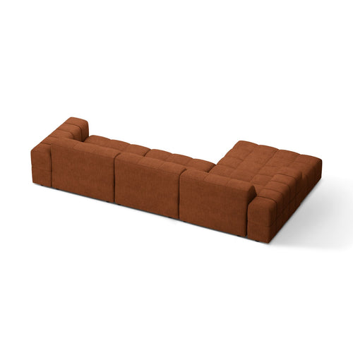 Cosmopolitan Design - Linker hoekbank Chicago 4-zits, chenille baksteen - 167x294x78cm