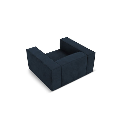 Cosmopolitan Design - Fauteuil Turin structurele stof donkerblauw - 95x113x68cm